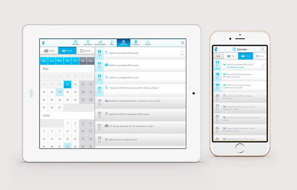 CALENDAR NEWS ROSTELECOM